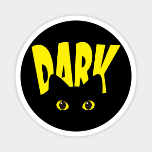 dark cat Magnet